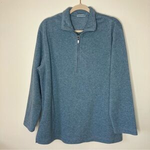 Marsh Landing dusty blue 1/2 zip fleece pullover M